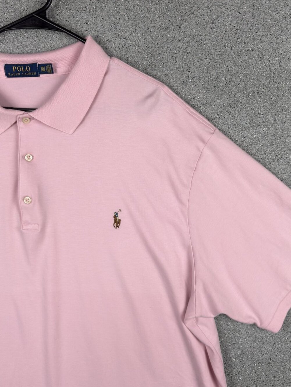 Polo Ralph Lauren Soft Cotton Men's Polo Shirt 3XLT Big & Tall Pink Golf READ